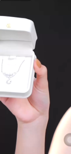 Dây chuyền kim cương Moissanite 1 Carat Caterina Diamond Wheat Ear Sterling Silver Necklace DN033WH