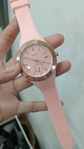 JAM TANGAN WANITA DEWASA 2023 MODEL BULAT TALI KARET DIAMETER 38MM TERMURAH BULAN INI SAJA HC-7854