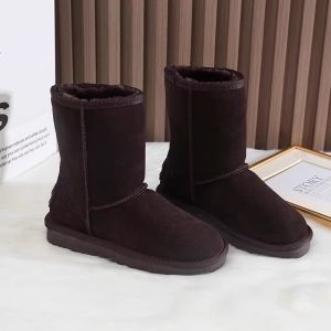 Womens Short Fur Lined Snow Boots Red Anti-Slip Warm Cotton Shoes for Wedding Lucky Year round Snow Boots Fashionable Winter Boots