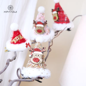 Xinyou Christmas Deer Christmas Tree Small Hat Mini Barrettes Christmas Party Photo Decoration Classic Style Props
