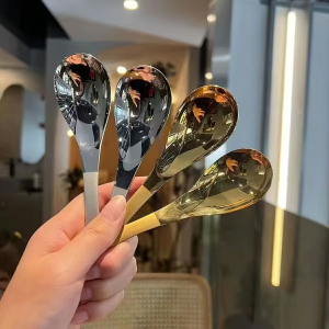 Muỗng Ăn Súp / Uống Nước Bằng Thép Không Gỉ Với Tay Cầm Dài Tiện Dụng 15cm LAZYL