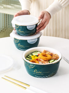 Bát Đựng Súp Bằng Gốm Cỡ Lớn Có Nắp Giữ Tươi Cho Người Đi Làm Bát Đựng Cơm Trưa Bằng Gốm Sứ Sang Trọng Có Nắp Đựng Thức Ăn Bằng Nhựa