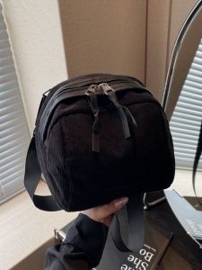 Minimalist Big Belly Crossbody Bag Shoulder Bag Corduroy Corduroy K-style Japanese Style All-Matching Casual Small Bags New Arrival