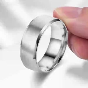 7 Colors 8mm Brushed Tungsten Stainless Steel Ring Couple Classic Wedding Band Jewelry for Men Women