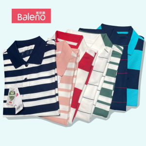 Baleno Banny Road Genuine Goods Youth Fashion Stripes Short Sleeve Polo Summer Antibacterial Lapel T-shirt Polo Shirt Men