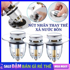 Nút Nhấn Xả Chậu Lavabo Ngăn Mùi Lọc Rác Tiện Dụng - Nắp Thoát Nước Chặn Rác Lõi Đồng Cho Bồn Rửa Mặt - Nút Chặn Lọc Rác Xả Nước Ngăn Mùi Hôi Cống Bằng Nhựa ABS Cao Cấp