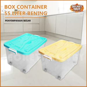 BOX CONTAINER 55 LITER + RODA - Kontainer Box Plastik / Container Box