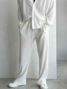 DAVID&ME | Elastic Drawstring Loose Straight Fit Casual Pant Set