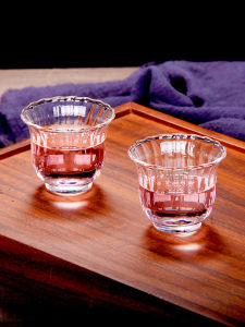 Transparent Glass Tea Set High Temperature Resistant Mini Tea Cup for Drinking Tea Gongfu Tea Tasting Cup Japanese Style Pure Color