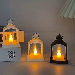Aka Battery-Operated Minimalist Lattice Mini LED Lantern Kandila Na De Battery Candle LightSquare Design with LED Candle Simulation for Christmas Home Decor Bedroom Night Light Halloween Party Wedding Table Accent