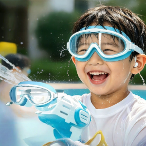 KUWUBIANJING | Children Water Battle Swimming Goggles Waterproof Anti-fog HD