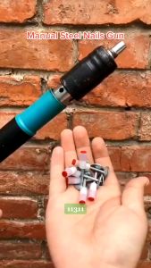 Manual Steel Nails Gun (Free 20 Nails) Concrete Rivet Tool Steel Rivet Gun Tufting Gun Wall Wire Puncher Dinding