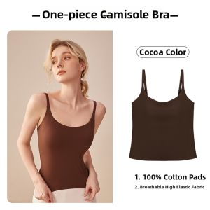 Anti-peek Camisole with Padded Bra Built-in Bras