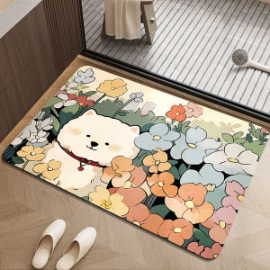 Bathroom Mat Toilet Entrance Anti-Slip Silicon Dendroid High Absorbency Quick Dry Foot Pad Kitchen Carpet Home Use Rug