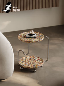 Tide leader | Luxury Simplistic Style Circular Small Movable Tea Table