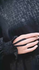 ABAYA EMBOSS PALM PREMIUM: BUSANA WANITA MUSLIMAH MOTIF EMBOSS KURMA BAHAN FORTALEZA