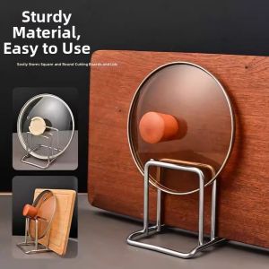 Stainless Steel Thick Double Slot Chopping Board Stand