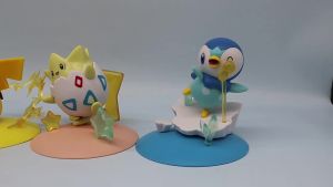 Bandai | 10Cm Kawaii Pikachu Nhân Vật Hành Động-Pokémon Anime Đồ Chơi Mô Hình Sylveon/Togepi/Piplup Hình Trang Trí Phòng Bộ Sưu Tập Quà Tặng Cho Mọi Lứa Tuổi