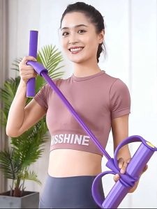 Tension Rope Sit-up Handle Waist Abdomen Exercise Training Elastic Yoga Pedal Puller Resistance Band Fitness Equipment