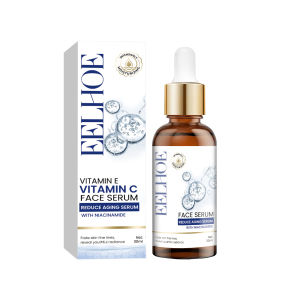 Eelhoe Vitamin E+C Face Serum Remove Dark Spots Pigmentation Essence Fade Melasma Chloasma Whitening Freckles Face Moisturizing Serum Pores Shrinking Anti Wrinkle Essence Fade Fine Lines Remove Blackheads Anti Acne Beauty Skin Care