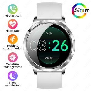 LIGE | New Smart Watch Women 1.32"Ultra-thin AMOLED HD Screen Sport Fitness Bracelet Custom Watch Dial Bluetooth Call Luxury Smartwatch