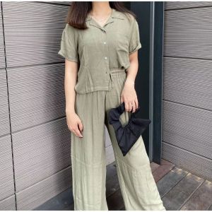 ONE SET RHENA // SETELAN WANITA CELANA KULOT // SETELAN BAHAN CRINKLE AIRFLOW KEKINIAN