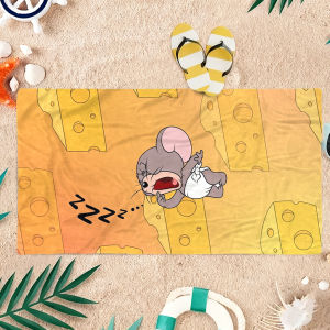 52TOYS | Khăn Tắm Biển Siêu Thấm Hút Khô Nhanh Tom&Jerry Grey Mouse Dành Cho Kỳ Nghỉ Hè Quà Tặng Vui Nhộn Cho Bạn Bè