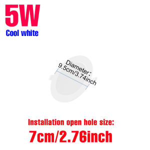 25W LED 220V Downlight Round Recesed Ceiling Lamp Indoor Spotlight For Home Kitchen Study Storage Room Foyer Study Soft Lighting