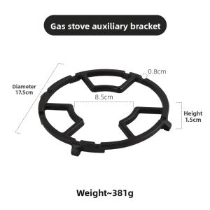 CAROTE | Anti-Slip Small Pot Rack 4/5 Claw Universal Cast Iron Frame