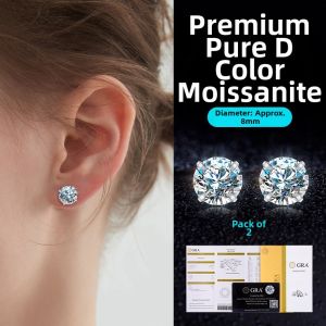 TFY | Glimmering Moissanite Sterling Silver Earrings