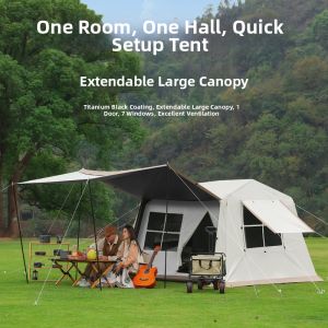 Waterproof Sun-Protected Two Rooms One Living Room Auto Tent