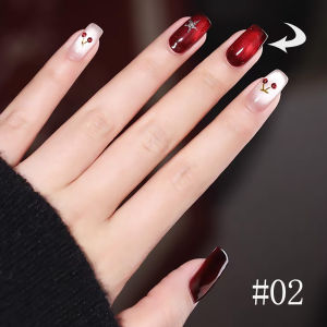 1 Hộp Hạt Pha Lê Đỏ Đen Cherry Sơn Móng Tay Gel Mắt Mèo Dùng Trang Trí Móng Tay Đặc Biệt Móng Đỏ Móng Đen Trang Sức