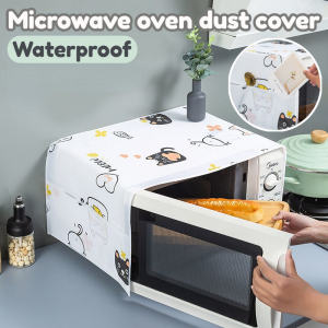 Quivlox Printing Microwave Oven Dust Covers with Pocket Avoid Falling Ash Nordic Wind Multifunctional Dust Cover Home Decoration
