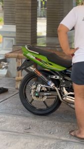 Knalpot Racing Ninja R RR SS Carbon Catur Glossy Chamber Galva Hitam Press STANDAR/COBRA Winspeed