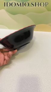 Tô Nhựa Bèo Hai Lớp Đỏ Đen