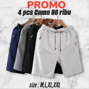 CELANA PENDEK BEBYTERRY SAKU RESLETING 4 pcs 80 ribu