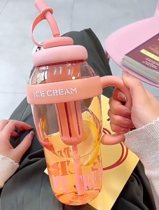1400ML Sipper Water Bottle - Stylish Ice Cream Printed