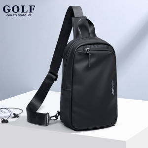 GOLF QUALITY Casual Mens Chest Bag Small Crossbody Bag Fashionable Chest Bag Waterproof Single Shoulder Bag Zipper Closure Black Small Size Crossbody Bag Leisure Fashion New Chest Bag 2025