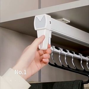 56cm Adjustable Pull Out Pants Organizer For Clothes Multifunctional cabinet Hanger