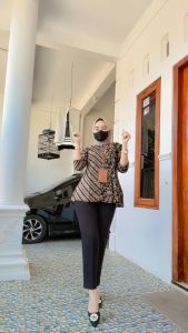 Celana Kerja Kantor Wanita Pinggang Karet Size M L XL XXL Jumbo-FASHIONKUY ID