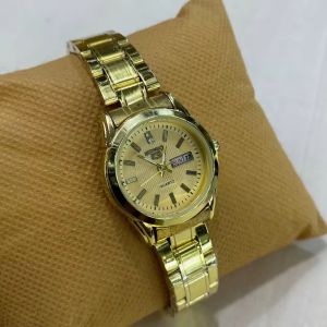Jam Tangan Wanita Murah Anti Air Rantai Kecil Seiko5 Stainless Tanggal Hari Anti Air Free Batre Cadangan BAKUREH WATCH