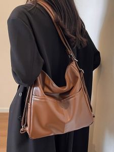 PU Leather Waterproof Backpack Cross-Body Womens Dual-Use Commuter Bag 2023 New Arrival Fall and Winter Tote Bag Shoulder Bag