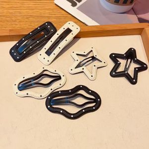 ED - JEPITAN RAMBUT KLIP ANAK MOTIF POLKADOT PREMIUM / AKSESSORIS HAIR CLIP LEATHER STYLE KOREA