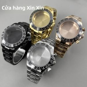 Vỏ Đồng Hồ Thạch Anh 40mm Có Viền Bằng Gốm Pha Lê Sapphire Chống Nước VK63 VK64 Phong Trào Tương Thích Với Vòng Đeo Tay Oyster
