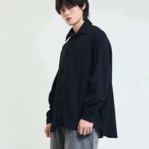 (PAINKILLER) NECKLINE LS SHIRT / เสื้อ เสื้อเชิ้ตผู้ชาย เสื้อแขนยาวชาย เสื้อผ้าผู้ชาย แฟชั่นผู้ชาย เพนคิลเลอร์ / menswear PAINKILLER / LS SHIRT / AW24