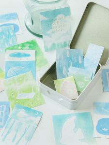 Hand-Drawn Memory Dream Non-Stick Sticky Notes Book Salt And Sweet Series Fresh And Clear Scrapbooking Paper Material