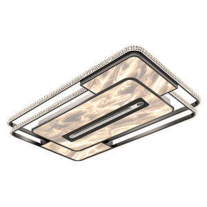 smeou | Leafless Fan Modern Simple Style Ceiling Light Ice Cracked Pattern Full House Package