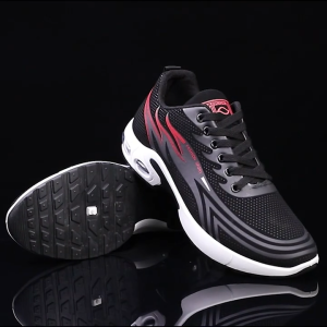 Trendy Running Sneakers Shoes For Men Comfortable And Breathable Soft Elastic Air Cushion Sports Shoes (Standard Size)