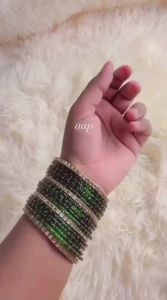 Rainbow bangles Plain and Glossy Finished Raindrop Glass Bangle Set [SIZE -2.8"] IN High Quality