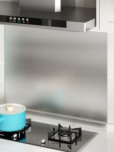 Stainless Steel Oil Barrier Kitchen Stove Oil-proof Wall Decal High Temperature Resistant Gas Stove Oil Splitter Kitchen Tool